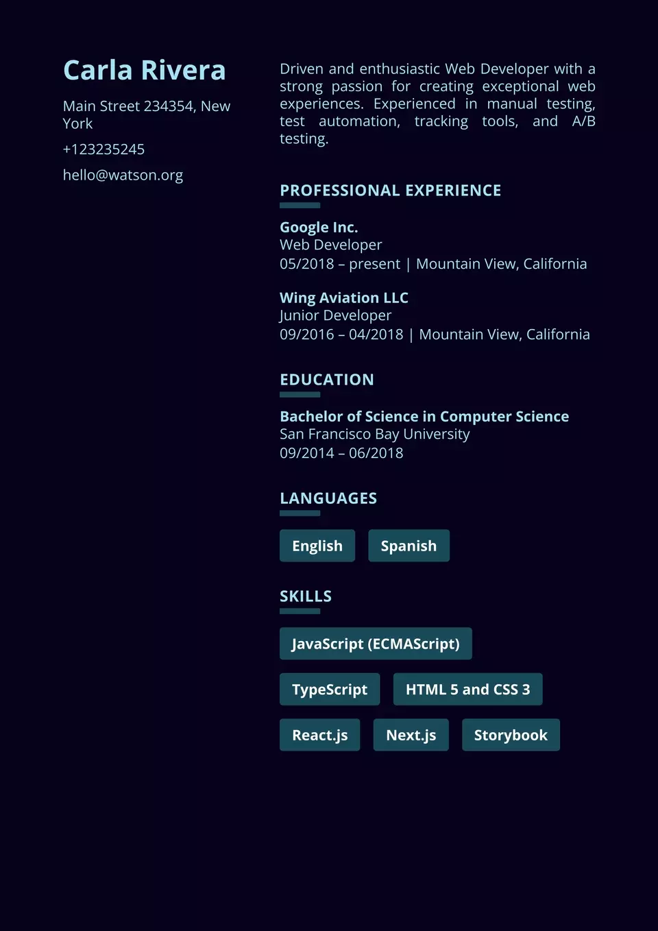 تصميم سيرة ذاتية CV بشكل احترافي وجذاب  واضافة روابط فعالة خاصه بك