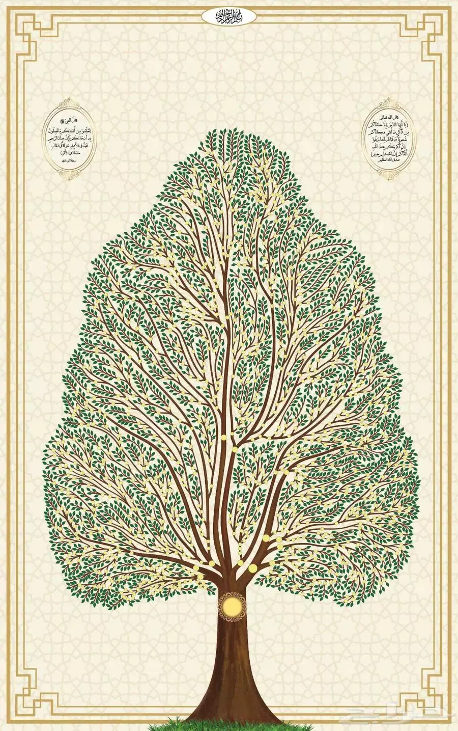 تصميم شجرة العائلة بصمة تراثية