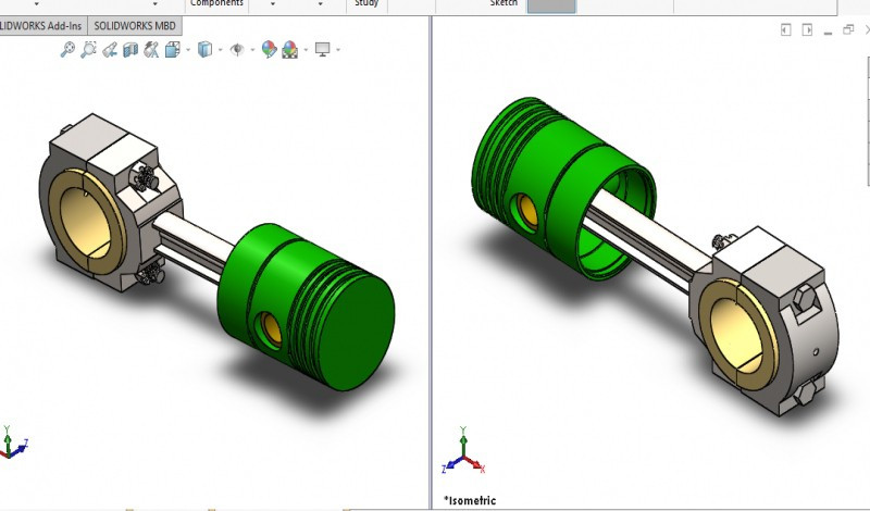تصميم اجزاء ميكانيكية ومشاريع علي برنامج SolidWorks