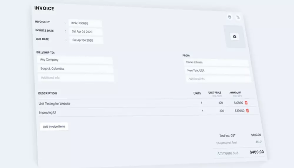 اضافة محرر انشاء فواتير بلوحة تحكم موقعك لمشاركتها مع عملاءك