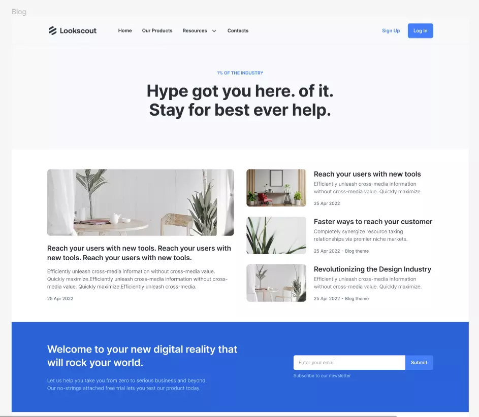 تصميم صفحة هبوط landing page