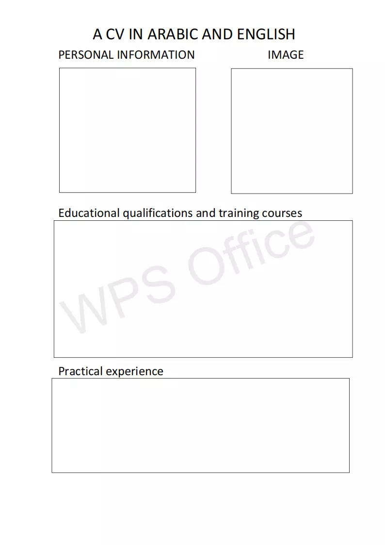 تصميم cv احترافي بلغة الإنجليزية و العربية