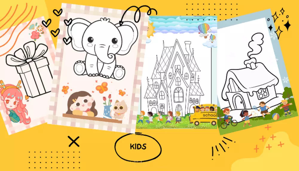 تصميم كتب للتلوين و الرسم خاصة بالأطفال