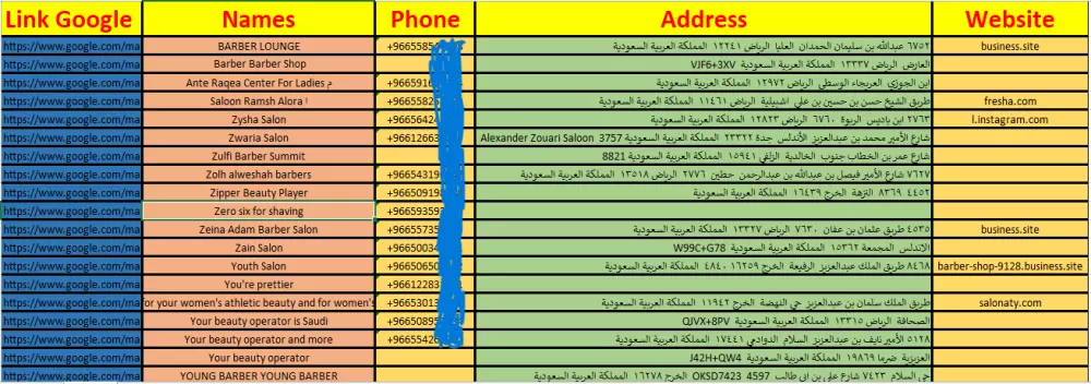 استخراج داتا google maps بيانات خرائط جوجل