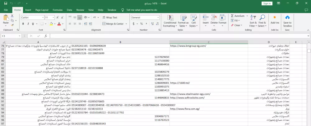 بيانات مصانع مصر