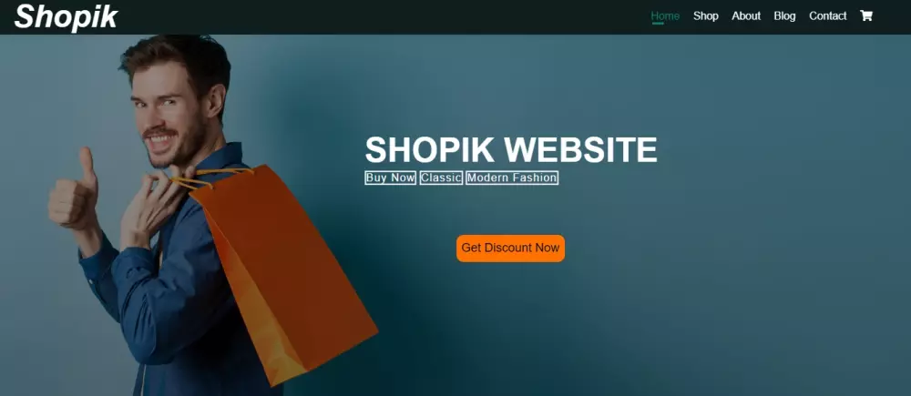 انشاء موقع الكتروني تجاري مكون من 6 صفحات