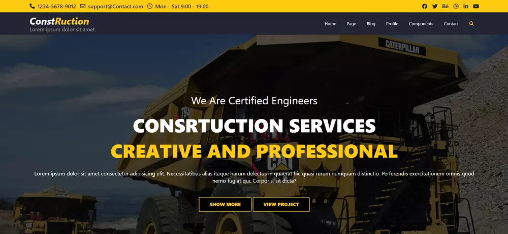 تحويل التصميم إلي صفحة ويب إحترافية متجاوبة بشكل رائع مع جميع الشاشات .