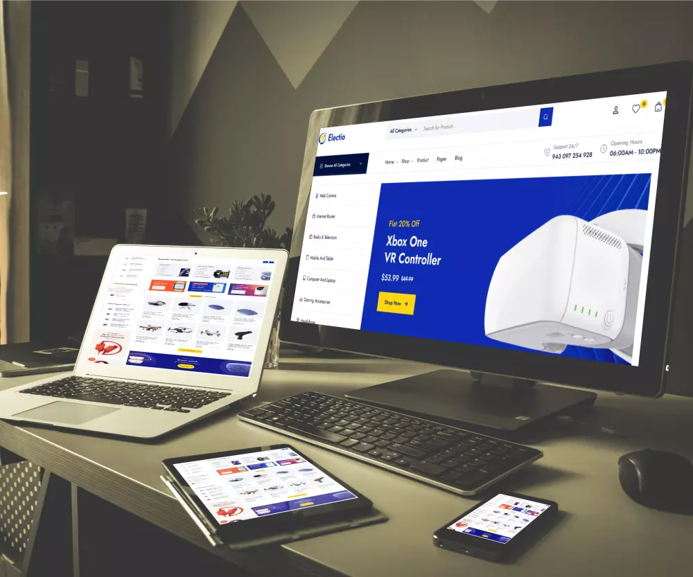 تصميم مدونة او متجر بقالب احترافى