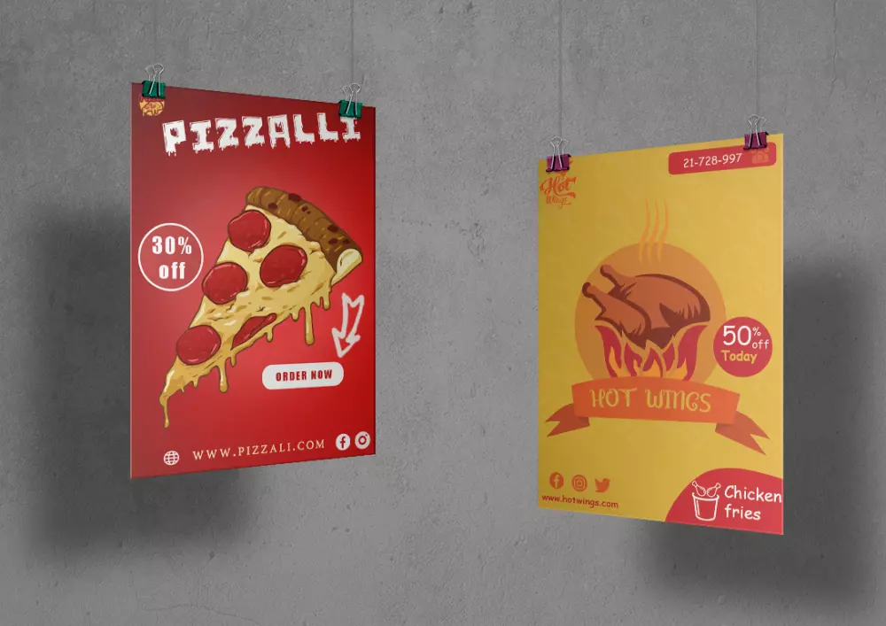 سوف اقوم بتصميم illustration poster لمشروعك او مطعمك  بكل احترافية