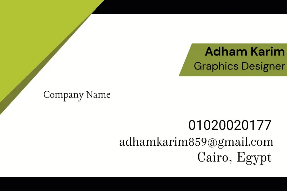تصميم كارت أعمال احترافي