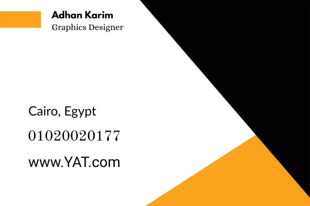 تصميم كارت أعمال احترافي