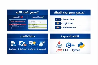 تصحيح أخطاء البرمجة (Java / C++ / Python)
