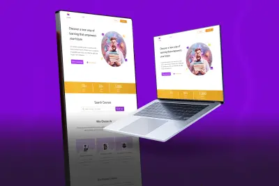 تصميم صفحتين لموقع E-learning