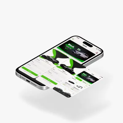 تصميم واجهة تطبيق تأجير سيارات احترافية (Car rental)