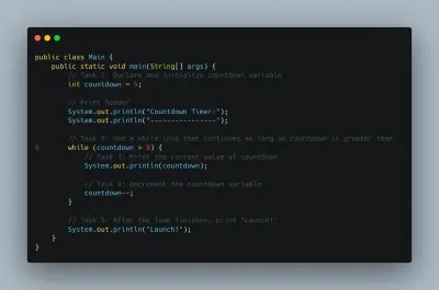 برمجة عداد تنازلي ذكي بلغة Java (Countdown Timer)