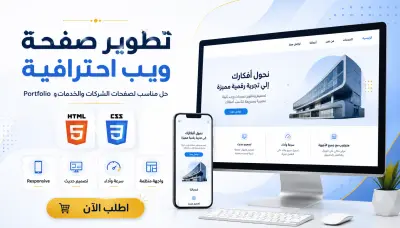 تطوير صفحة ويب احترافية باستخدام HTML و CSS