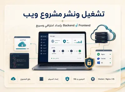 تشغيل أو نشر مشروع ويب Frontend أو Backend