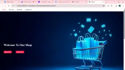landing page موقع الكتروني حسب نوع المشروع