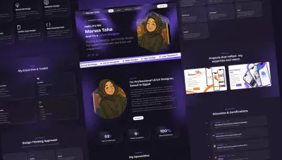 تصميم صفحة Portfolio احترافي باستخدام Figma يعكس هويتك ويبرز أعمالك