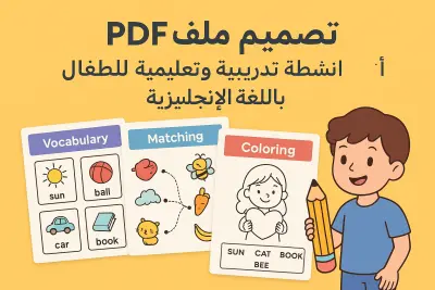 تصميم أنشطة تدريبية و تعليمية للأطفال باللغة الانجليزية