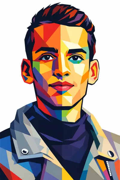 رسم الصور الشخصية باستايل الـ WPAP بنظام الجيومتريك