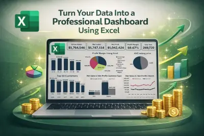 حوّل بياناتك إلى Dashboard احترافي يوضح كل شيء في ثوانٍ باستخدام Excel