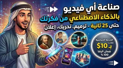 صنع فيديو بالذكاء الاصطناعي 10 ثواني من فكرتك أو صورك لجميع المجالات