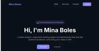 سأصمم لك بورتفوليو شخصي أو صفحة واحدة احترافية