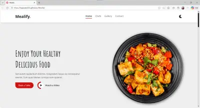 تصميم Landing Page لمطعم بواجهة مستخدم حديثة ومتجاوبة