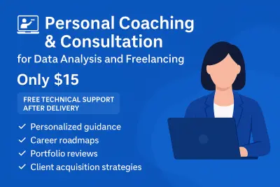 جلسة تدريب واستشارة شخصية لتوجيهك في مسار تحليل البيانات والعمل الحر