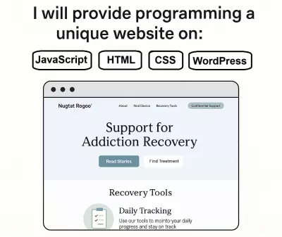 خدمة تصميم وتطوير مواقع إلكترونية احترافية باستخدام HTML , JavaScript , CSS , WordPress