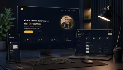 تصميم وتطوير بورتفوليو احترافي باستخدام Laravel مع لوحة تحكم