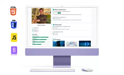 تطوير موقع CV Portfolio كامل بدون قوالب جاهزة
