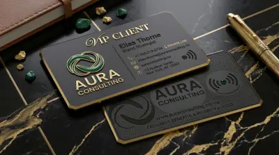 تصميم كارت VIP احترافي وفخم (Business Card) بهوية مميزة قابلة للطباعة