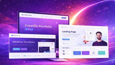 تصميم صفحة ويب/بورتفوليو احترافية