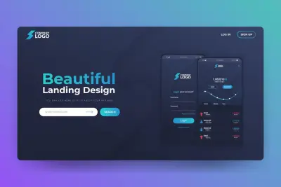 تصميم صفحة هبوط احترافية (Landing Page) من 5 أقسام UI/UX باستخدام Figma