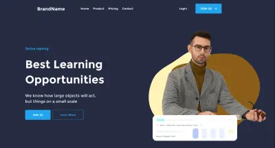 تصميم وتطوير صفحة هبوط احترافية واحدة باستخدام HTML, CSS