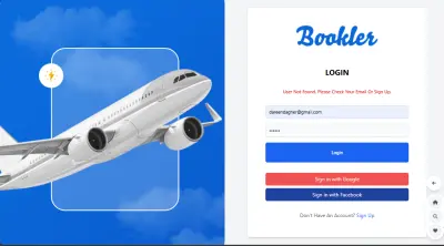 موقع حجز احترافي متعدد الصفحات مع صفحة تسجيل دخول كاملة مبني بـ React.