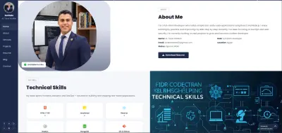 تصميم موقع Portfolio احترافي سريع ومتجاوب باستخدام HTML و CSS و JavaScript