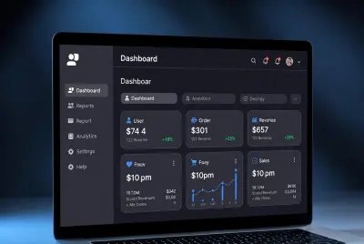 سوف أقوم بتطوير واجهة Dashboard لإدارة البيانات تحتوي على 5 أقسام