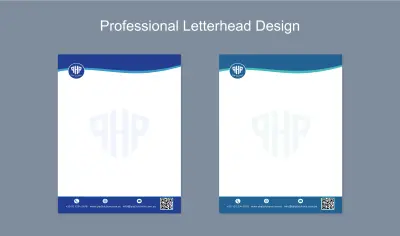 تصميم ليتر هيد أو أوراق المراسلات (Letterhead) نموذجين
