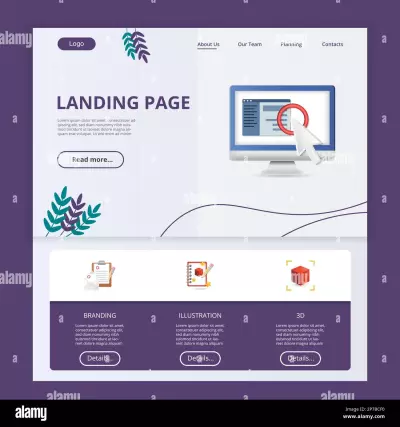 تصميم صفحة هبوط احترافية متجاوبة باستخدام HTML, CSS