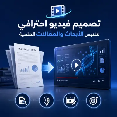تصميم فيديو احترافي لتلخيص الأبحاث والمقالات العلمية