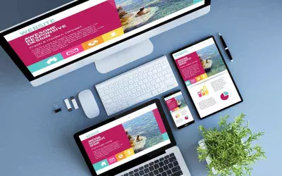 تصميم صفحة ويب احترافية متجاوبة مع جميع الأجهزة باستخدام HTML, CSS, وJavaScript