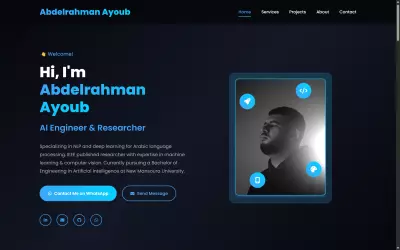 تصميم بورتفوليو شخصي احترافي بـNext.js