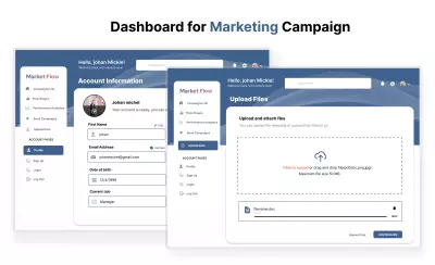 تصميم لوحة تحكم لحملة تسويقية-UIUX Dashboard