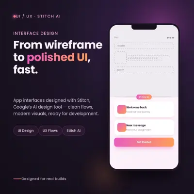 هصمم لك واجهات UI/UX احترافية لتطبيقك باستخدام Stitch