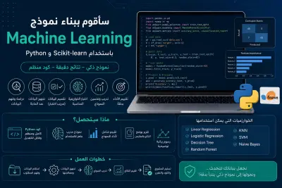 سأقوم ببناء نموذج Machine Learning باستخدام Python و Scikit-learn