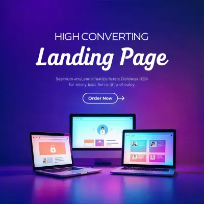 تصميم صفحة هبوط landing page عصريه ومتجاوبه