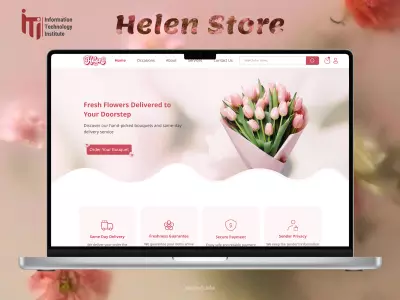 تصميم موقع إلكتروني E-commerce احترافي لبيع الورد والزهور